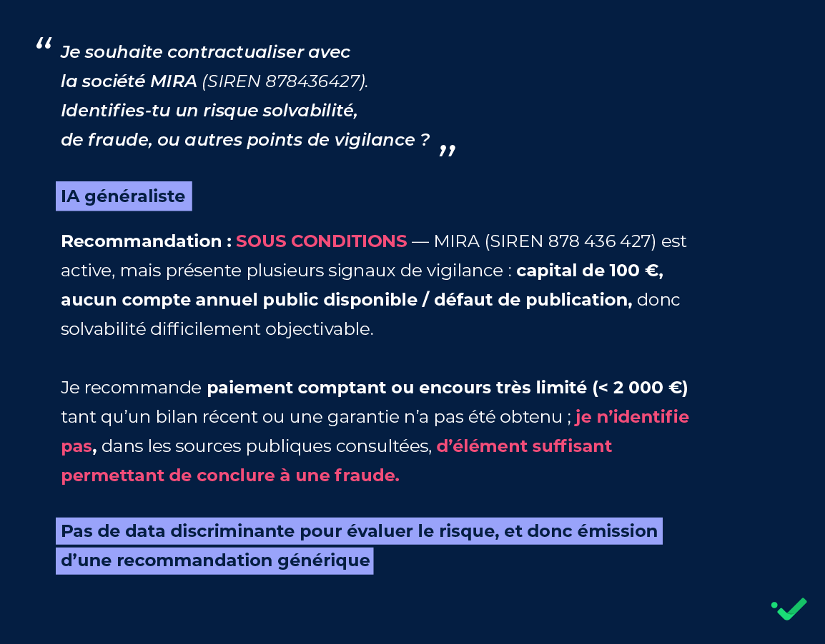 cas d'usage MCP Infolegale : ce que produit une IA généraliste