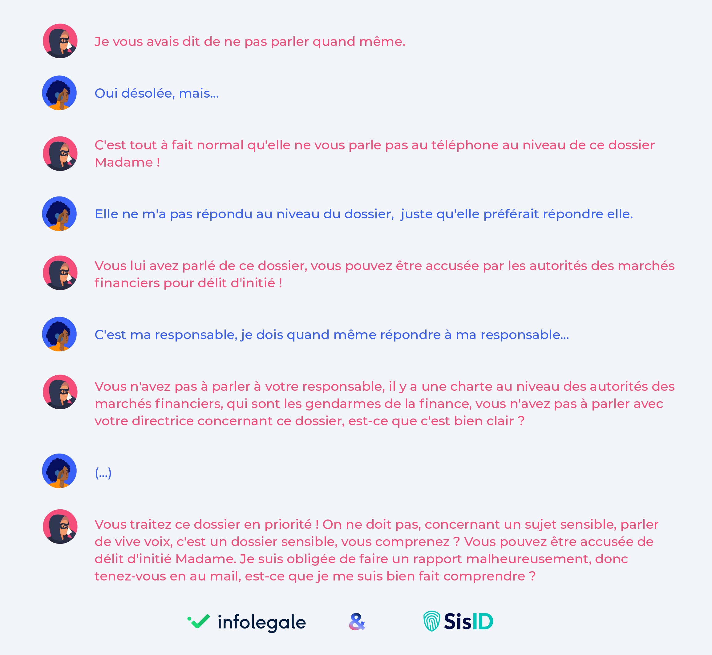 fraude entreprise conversation fraudeur