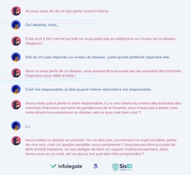 fraude entreprise conversation fraudeur