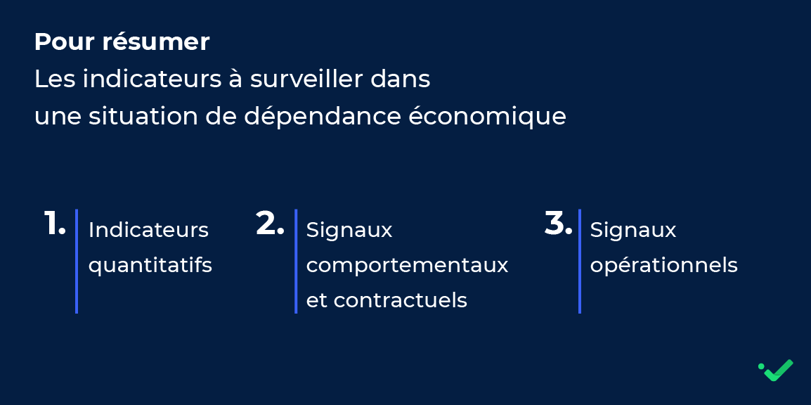 dépendance économique indicateurs à surveiller pour l'éviter